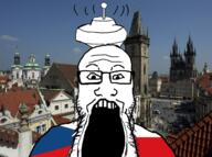 antenna country czechia flag glasses irl_background open_mouth robot soyjak stubble variant:markiplier_soyjak // 1280x956 // 1.4MB