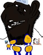 ack amerimutt anti_soytan artist:crimsonvoidhydra1488 award black_sclera black_skin bloodshot_eyes changed distorted ear missed_paypal_(nametroon) nigger slopjak subvariant:impish_amerimutt vantablack variant:bernd variant:impish_soyak_ears variant:soytan // 598x750 // 216.5KB