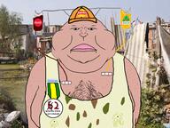 aztecchicano(namefag) coke front_facing intravenous_drip irl_background subvariant:meximutt_front2 sweating tank_top variant:meximutt // 2590x1947 // 3.4MB