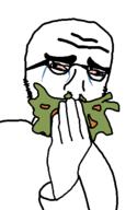 bloodshot_eyes crying glasses hand pain soyjak stubble variant:nulljak vomit // 350x537 // 4.9KB