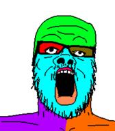 colorful glasses mustache open_mouth soyjak stubble variant:a24_slowburn_soyjak // 454x520 // 9.1KB