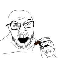 animated arm bug chewing cockroach eat_the_bugs eating roach variant:feraljak // 1000x1000 // 222.5KB