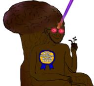3_eyes award big_brain brown_skin glowing_eyes intelligent laser laser_eyes medal most_retarded_nigger_award multiple_eyes nigger opposite third_eye triclops variant:soyak // 1559x1430 // 964.6KB