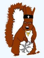 animal arm chirho christian_cross christian_identity christianity clothes cross crucifix ear full_body glasses greek_text hand hat leg mustache necklace open_mouth soyjak squirrel subvariant:feralsquirrel symbol tail variant:feraljak // 436x572 // 203.3KB