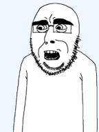 cobsontalks glasses rantsona soyjak stubble subvariant:cobsonTALKS transparent variant:cobson // 572x762 // 9.6KB