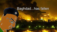 baghdad brown_skin closed_eyes clothes crying glasses hair hat iraq meta:tagme sad saddam_hussein soyjak variant:chudjak // 1920x1086 // 448.2KB