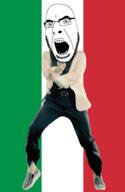 angry animated country dance flag flag:italy full_body gangnam_style glasses irl italy open_mouth soyjak stubble variant:cobson // 300x460 // 510.2KB