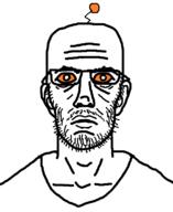 bald clothes eyebrows glasses open_mouth orange_eyes redditard second_comment_is_based snoo stubble thousand_yard_stare variant:yardjak wrinkles // 630x770 // 19.2KB