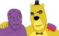 blood bowtie clothes five_nights_at_freddy's friendship golden_freddy hat no_more_brother_wars purple_skin variant:cobson variant:feraljak // 1920x1188 // 281.5KB