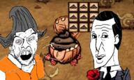 angry bloodshot_eyes clothes don't_starve ear grey_hair groomer hair meta:tagme multiple_soyjaks mustache necktie open_mouth smug soyjak stubble suit variant:feraljak variant:wojak vein video_game // 1126x672 // 883.1KB