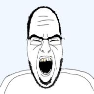 balding china closed_eyes open_mouth screaming variant:chinkson variant:cobson variant:unknown // 1280x1280 // 313.1KB