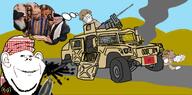 3soyjaks arm blood bomb closed_mouth clothes crying dead ear flag frown glasses gun hand hat helmet humvee islam judaism military morocco polisario rabbi smile smoke soyjak stubble subvariant:wholesome_soyjak text thought_bubble truck variant:feraljak variant:gapejak variant:impish_soyak_ears western_sahara // 1280x633 // 892.5KB 3soyjaks arm blood bomb closed_mouth clothes crying dead ear flag frown glasses gun hand hat helmet humvee islam judaism military morocco polisario rabbi smile smoke soyjak stubble subvariant:wholesome_soyjak text thought_bubble truck variant:feraljak variant:gapejak variant:impish_soyak_ears western_sahara // 1280x633 // 892.5KB