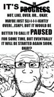 finger glasses hand its_just_getting_started its_over its_paused paused rolling_eyes scratch smile stubble sweating text variant:a24_slowburn_soyjak variant:bernd variant:gapejak variant:markiplier_soyjak // 250x444 // 55.0KB