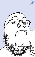 badge blowjob blue_background cum faggot gay glasses nsfw open_mouth penis pubic_hair sex soyjak sticky stubble subvariant:blowjob_gapejak template testicles variant:gapejak vein veiny_cock // 600x976 // 33.7KB