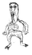 angry clothes full_body hair nazism open_mouth redraw soyjak swastika tshirt variant:chudjak // 1133x1963 // 231.1KB