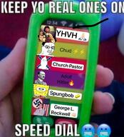 adolf_hitler chud deity emoticon english_text flag:confederate_states_of_america flag:nazi_germany flag:united_states george_lincoln_rockwell god gun hakenkreuz holding_object holding_phone irl jesus ku_klux_klan meme phone religion spongebob_squarepants text variant:chudjak variant:gapejak yahweh // 598x660 // 91.8KB