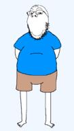 arm closed_mouth clothes full_body glasses good_boy leg shorts smile soyjak stubble template tshirt variant:gapejak // 580x1020 // 29.2KB