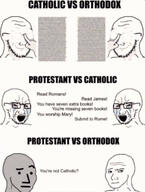 4soyjaks bible catholicism christianity eastern_orthodox npc protestantism variant:soyak wojak // 1194x1585 // 733.8KB