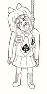 'p 4chan ack anti_ongezellig arm award badge black_and_white body co_(4chan) grim_(artstyle) hanging leg meta:tagme mymy ongezellig open_mouth pedophile queen_of_spades soyjak variant:bernd // 1000x1975 // 157.7KB