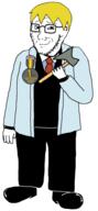 Natetrick_Higman(namefag) american_psycho axe blondie clothes full_body manlet nate suit variant:soyak // 259x561 // 42.6KB