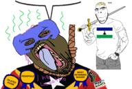 2soyjaks aryan award black_lives_matter bloodshot_eyes brown_skin brown_troonjak buff chad country countrywar discord distorted flag:lesotho flag:minor_attracted_person flag:pan-african flag:timor-leste glasses hanging holding_object holding_sword lesotho map_(pedophile) most_retarded_nigger_award nigger noose open_mouth pedophile ribbon satoko_houjou(namefag) shitskin slopjak speech_bubble speech_bubble_empty stinky stubble sword timor-leste tongue variant:bernd variant:cobson watch // 1451x982 // 426.8KB