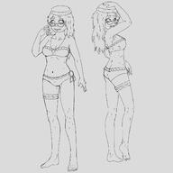 art artist:sleep_chvd award beanie clothes coomer_artstyle female full_body glasses hat meta:pornographic_content open_mouth pose skinny soyjak variant:soytan // 1488x1488 // 127.1KB