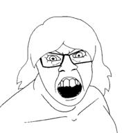 angry glasses looking_at_you open_mouth subvariant:female_feraljak template variant:feraljak // 1500x1500 // 44.8KB
