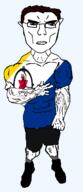 arm bonaire buff closed_mouth clothes ear flag flag:bonaire full_body glasses hair hand netherlands shoe soyjak star_(symbol) subvariant:chudjak_front subvariant:unbotheredchud variant:chudjak vein // 549x1268 // 40.9KB