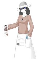art blue_eyes female hair hand holding_object soylent_(cacao) variant:soytan // 2088x3053 // 254.6KB