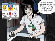 anime arm clothes coffee computer crying duel female flag glasses green_eyes hair hand headphones lemon multiple_soyjaks open_mouth pig pointing red_skin soyjak speech_bubble stubble tomoko tshirt ukraine variant:nojak watashi_ga_motenai_no_wa_dou_kangaetemo_omaera_ga_warui white_skin yoshi // 640x479 // 354.2KB