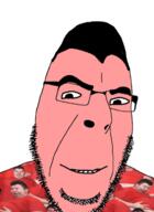 animated clothes glasses hair nikocado_avocado smile soyjak stubble variant:cobson white_skin // 478x654 // 113.2KB