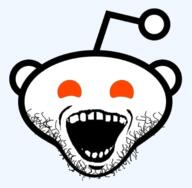 antenna ear no_nose open_mouth orange_eyes reddit soyjak stubble transparent variant:snoojak // 475x465 // 103.2KB
