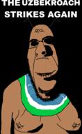 biting_lip brown_skin brown_teeth flag flag:uzbekistan glasses hair mustachr roach soyjak star_(symbol) stubble subvariant:hornyson teeth turkroach uzbekistan uzbekroach variant:cobson // 1080x1762 // 448.9KB