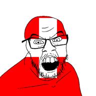 angry country flag glasses jacksepticeye looking_at_you mustache open_mouth soyjak stubble switzerland teeth variant:feraljak youtube // 1500x1500 // 21.9KB