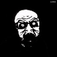 ai_generated animated bald black_background evil horror menacing stubble variant:feraljak // 600x600 // 4.2MB