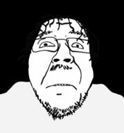 animated clothes frown glasses hair moshed mustache sad soyjak stubble variant:bernd // 595x640 // 2.8MB