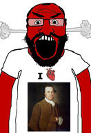John_Hanson angry balding beard clothes glasses hair heart i_love open_mouth red_skin soyjak subvariant:science_lover tshirt variant:markiplier_soyjak // 2819x4096 // 799.6KB