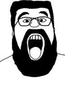 ai_generated beard glasses hair open_mouth soyjak template tongue variant:dustin // 840x1217 // 30.8KB