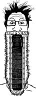 ascii denuvo empress glasses hair open_mouth piracy stretched_mouth stubble text variant:markiplier_soyjak wordswordswords // 1120x2936 // 36.0KB
