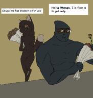 Warrior-Z(user) anthro averi black_skin bouquet brown brown_skin deformed fanart flower flowers fox furfag furnigger furry furtranny islam nigger niggerhell plant series:warrior-z_and_averi slopjak subvariant:chudjak_front variant:chudjak yellow_sclera // 1192x1260 // 75.9KB