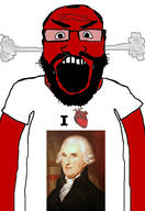 Thomas_McKean angry balding beard clothes glasses hair heart i_love open_mouth red_skin soyjak subvariant:science_lover tshirt variant:markiplier_soyjak // 2819x4096 // 879.0KB