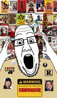 70s bald blood exploitation_film film glasses grindhouse movie mpa open_mouth poster quentin_taratino r robert_rodriguez stubble variant:ppp warning // 1000x1733 // 1.7MB
