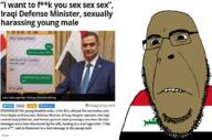 Najah_al_Shammari article biting_lip brown_skin faggot flag:iraq iraq irl sexual_harassment subvariant:hornyson sweden text variant:cobson // 1000x660 // 602.7KB
