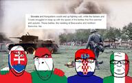4soyjaks blue_eyes croatia europe fire flag flag:croatia flag:hungary flag:italy flag:slovakia gun helmet hungary italy military military_uniform slovakia tank text uniform variant:cobson variant:gapejak variant:seriousjak visegrad war world_war_2 // 900x572 // 520.6KB