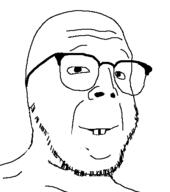 buck_teeth closed_mouth glasses smile soyjak stubble template variant:buckteeth_soyjak // 400x453 // 17.8KB