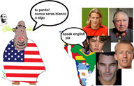 american_flag amerimutt blue_eyes brown_skin happy_merchant pinochet south_america spanish_text speech_bubble // 2440x1573 // 1.5MB