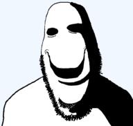 creepy distorted evil no_eyebrows no_nose ominous shadow smile soyjak stubble subvariant:hornyson variant:cobson // 1000x950 // 35.2KB