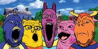 5soyjaks angry animal background backyardigans blue_skin glasses hair hippopotamus house moose open_mouth orange_skin penguin pink_skin purple_skin rabbit sky soyjak soyjak_quintet stubble template the_backyardigans tongue tv_show variant:et variant:gapejak variant:markiplier_soyjak variant:tony_soprano_soyjak yellow_skin // 2000x1000 // 1.6MB 5soyjaks angry animal background backyardigans blue_skin glasses hair hippopotamus house moose open_mouth orange_skin penguin pink_skin purple_skin rabbit sky soyjak soyjak_quintet stubble template the_backyardigans tongue tv_show variant:et variant:gapejak variant:markiplier_soyjak variant:tony_soprano_soyjak yellow_skin // 2000x1000 // 1.6MB