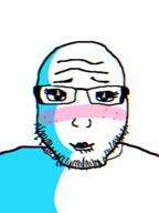 biting_lip blush glasses shadman soyjak stubble subvariant:lawrence variant:markiplier_soyjak // 481x643 // 29.2KB