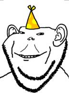 ear party_hat retarded small_eyes small_head small_nose stubble subvariant:anders variant:impish_soyak_ears // 428x571 // 19.5KB